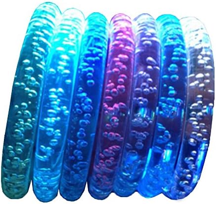 Glow Bracelets (12 Pack) Party Pack Great For Weddings &amp; Birthdays --Reusable With On/Off Switch