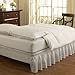 EASY FIT Eyelet Elastic Wrap Around Bed Skirt, Easy On/Off Dust Ruffle (18 Inch Drop), Queen/King, White