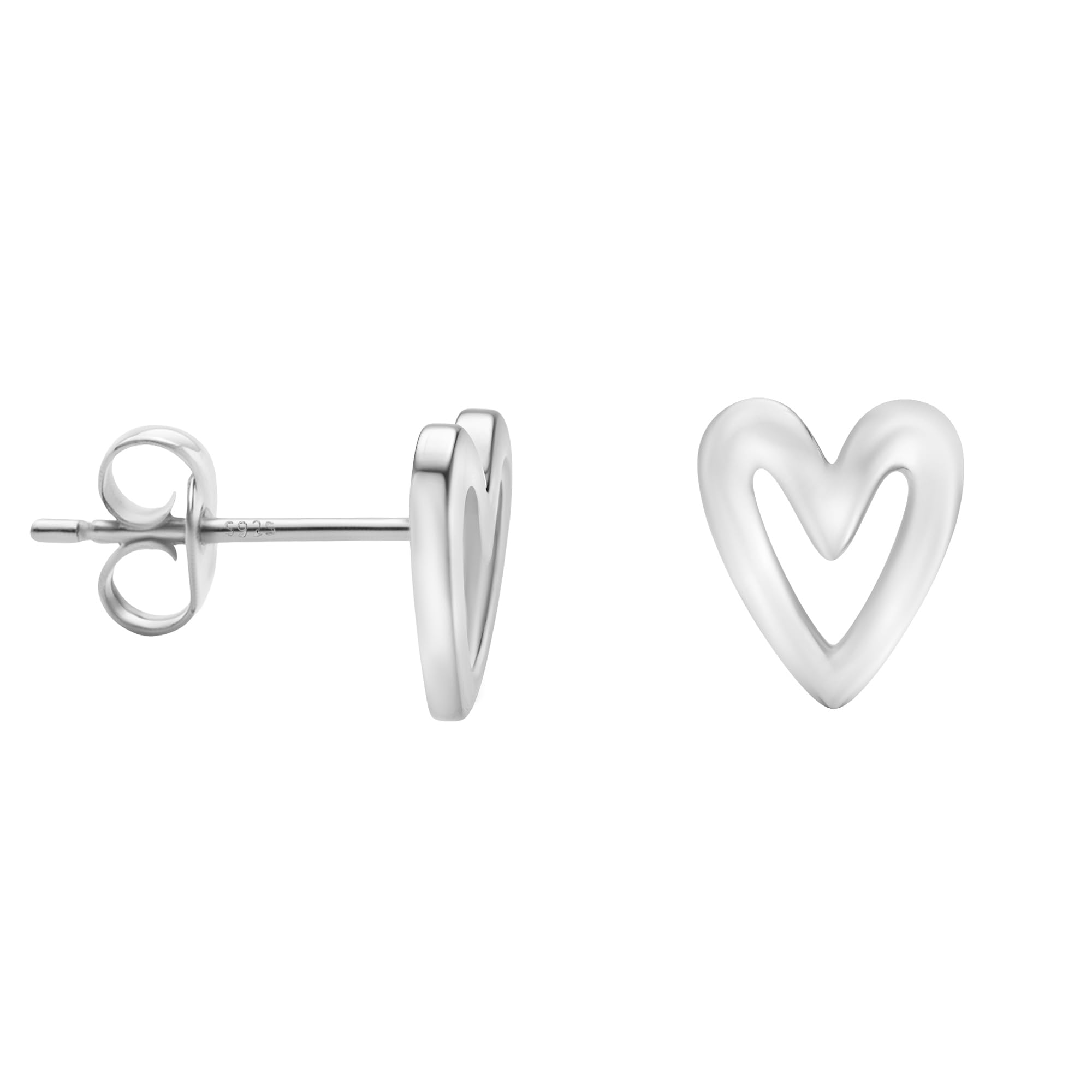SOFIA MILANI - Women's Earrings 925 Silver - Heart Stud Earring - E1197