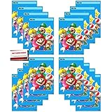 Super Mario Brothers 16 Pack Party Plastic Loot Treat Candy Favor Bags (Plus Party Planning Checklist by Mikes Super Store)