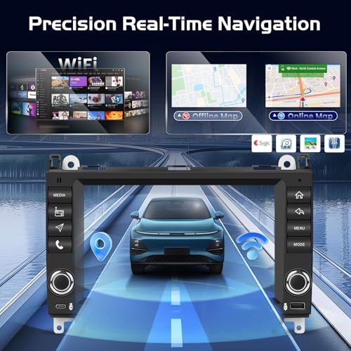 4+128GB Android Car Radio for Mercedes A/B/V Class & Sprinter W906 W169 W245 B200 Vito Viano W639 Aftermarket Radio Upgrade with CarPlay, Android Car, GPS, WiFi, Rear Camera