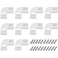 HAMRVL Led Channel Connectors Corner Kit for Led Strip Lights 45X45 90 Degree Connectors Suit for U-channel Led Light Diffuser Kitchen Cabinets Led Aluminum 17.8X7mm with Screw Angle Turning Solution