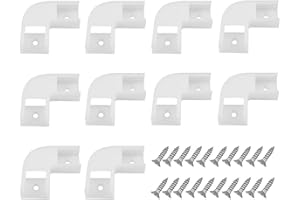 HAMRVL led channel connectors corner Kit for Led Strip Lights 45X45 90 degree connectors Suit for U-channel led light diffuser kitchen cabinets LED Aluminum 17.8X7mm with screw Angle Turning Solution