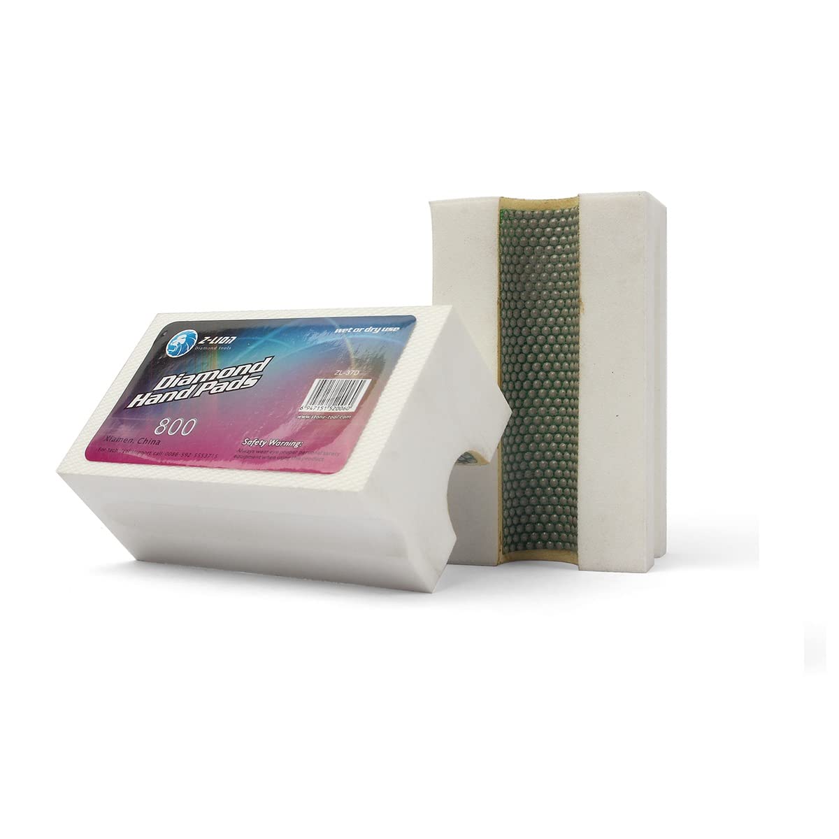 Boxonly Sanding Blocks Polishing Grinding Block 800 Grits V20 Diamond Polishing Hand Pads Block for Granite Marble Glass Grinding