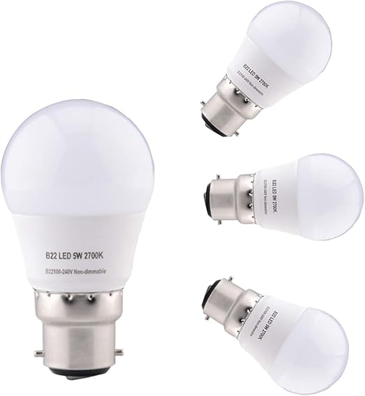 4 Pack LED Golf Ball Light Bulbs 50W Equivalent, Super Bright