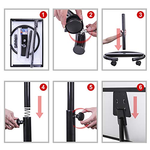 image for WEYOUNG Magnetic Mobile Whiteboard - 40x28 inch Mobile Dry Erase Board