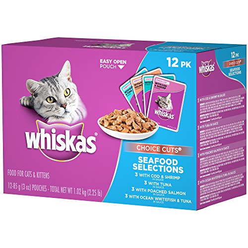 Whiskas Choice Cuts Seafood Selections Variety Pack Wet Cat Food, (48) 3 Oz. Pouches - Thumbnail 6