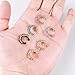 Aysekone 6 Pieces Per Pack Women Girls Fake Nose Rings Crystal Septum Faux Nose Rings Nose Ring Hoop Clip-on Body Non Piercing Jewelry