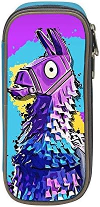 Fortnight Llama Unicorn Pencil Box Canvas Pen Case Multifunctional Stationery Bag Student Pouch for Girl Boy Blue