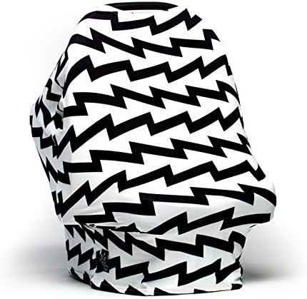 Moody Park Baby - Baby Car Seat Covers and Nursing Cover (Electric Stripes), Car Seat Covers for Babies, Car Seat Cover for Babies