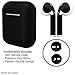 AirPod Skins, Silicone Charging Case Cover, Eartips Bundle (Matte Black)