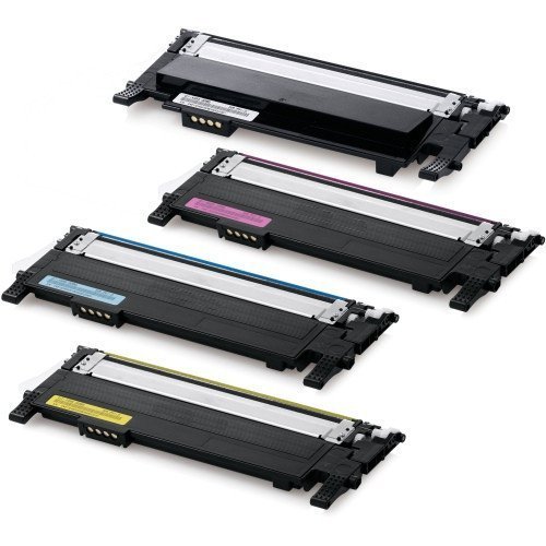 Compatible Replacement for Samsung CLT-K409S, C409S, M409S, Y409S Four Pack of Color Toner Cartridges.