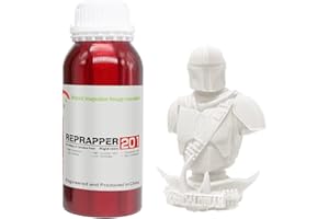 Reprapper Water Washable 3D Printer Resin, 405nm Fast UV-Curing 3D Printing Resin Photopolymer Sensitive Resin for LCD Printer, White 1000g