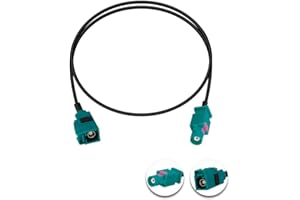 POBADY Fakra Z Male to Fakra Z Female RF Coax Cable 20in/50cm Fakra Z Female to Male Vehicle Car Antenna Extension Cable RG174 for Car Stereo GPS Navigation