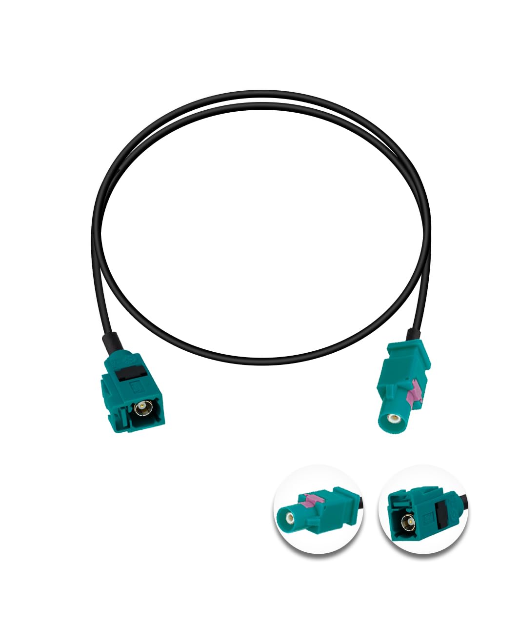 Vecys Fakra Z Male to Fakra Z Female RF Coax Cable 50cm RG174 for Car Antenna Extension