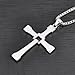 Temcii Necklace - Stainless Steel Vin Diesel Style Cross Fast Five Inspired Necklace - Ricki's Tough Toretto Cross