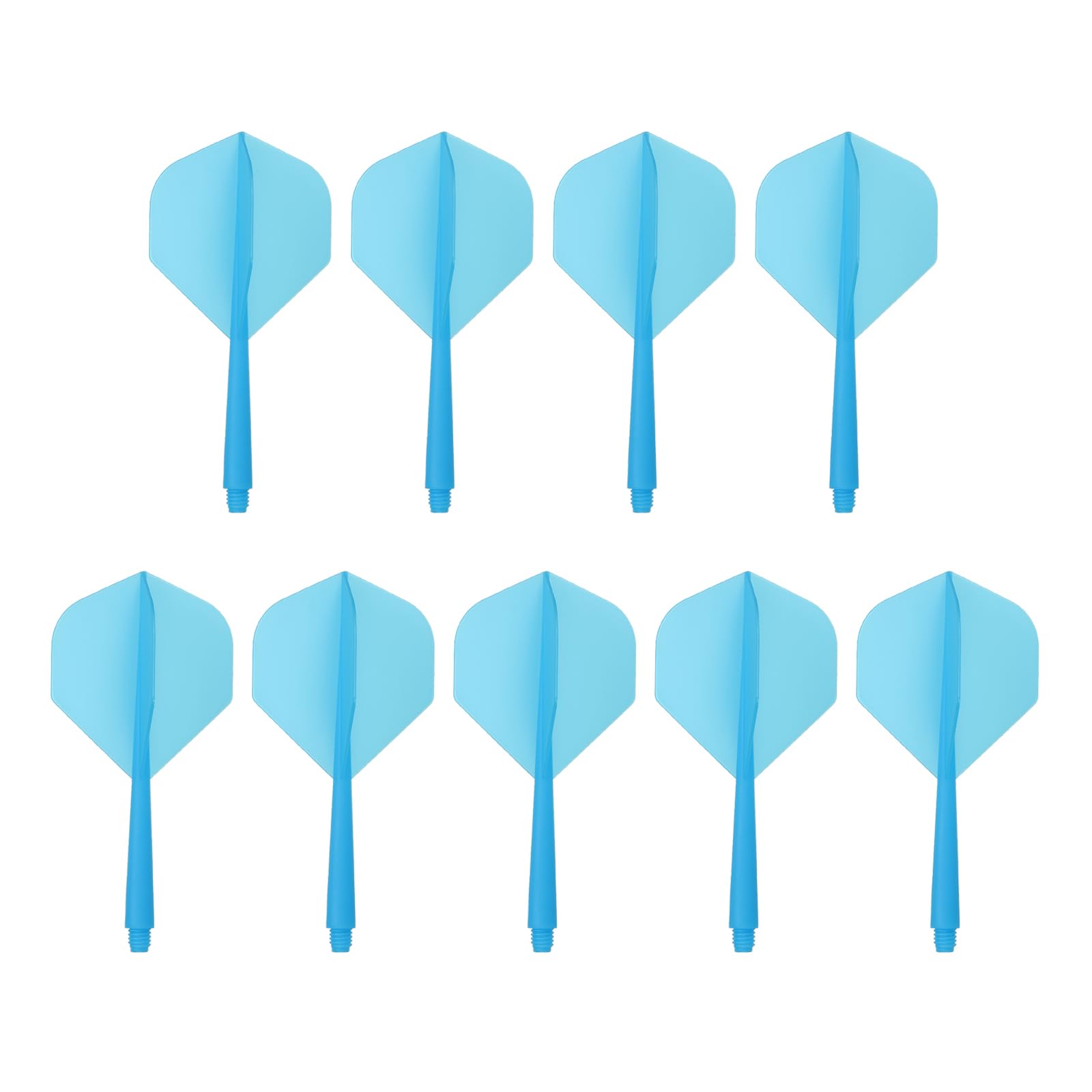 PATIKIL Integrated Dart Shaft and Flights, 9 Pack 2BA Lightweight Plastic Dart Flight Accessory Standard Shape, Blue