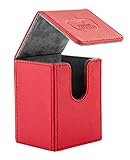 Flip Deck Case 80+ XenoSkin Standard Size Red Card Game