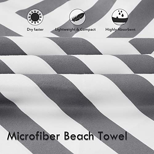 DARCHEN Microfiber Beach Towels Oversize Travel Beach Towel 4 Pack - Quick Dry Towel for Swimming, Sand Free Towel (Extra Large XL 70x35 inch) for Kids Adult