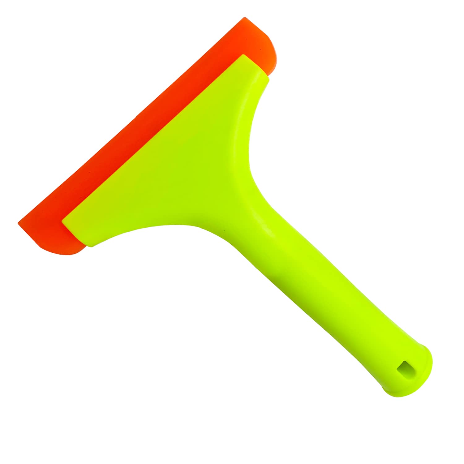 Silicone Squeegee for Shower Glass Door, Window Cleaning, Auto Water Blade, Water Wiper, Shower Squeegee, 5.9'' Blade and 7.5'' Long Handle, for Car Windshield, Window, Mirror, Glass Door. ( Green )