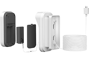 25ft Power Adapter Kit for myQ Smart Garage Video Keypad,Angle Adjustable(40 to 140) Degree Mounting Bracket for myQ, (2-in-1