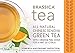 Brassica Tea Green Tea with Trubroc, Orange, 6 boxes (96 Total Tea Bags)
