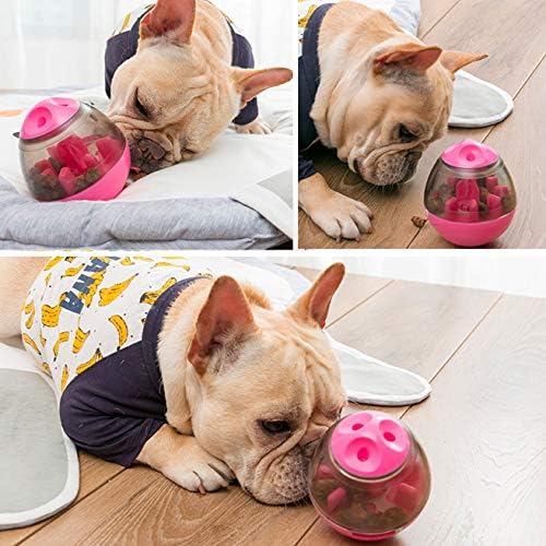 Hifrenchies Dog Toy Ball and Mental Stimulation Ball,Pet Interactive Food Egg,Interactive Puzzle Treat Ball for Frenchie Dog and Cat Slowing Feeding Ball (Red) - Image 3