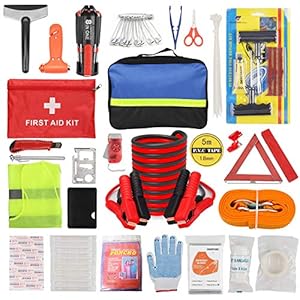 ZHSX Auto Emergency Kit, Auto Safety Kit voor Voertuigen Boten met Premium Opbergtas