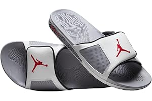 NIKE Jordan Hydro III Men's Slides (854556-101, Summit White/Cement Grey/Black/Fire Red)