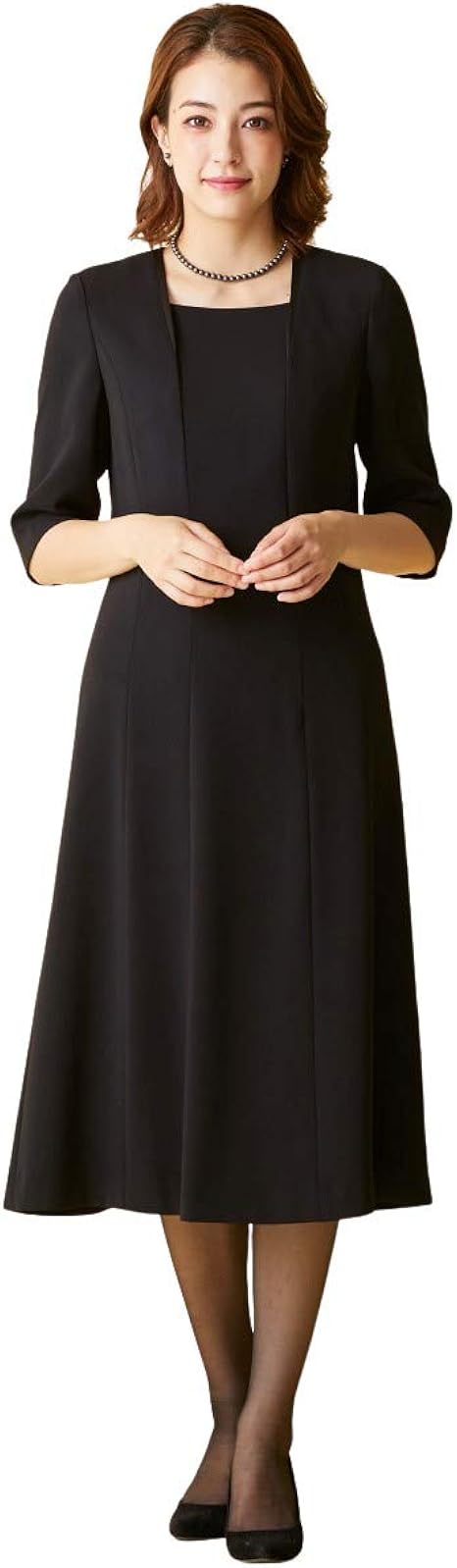 Amazon Nissen ニッセン 七分袖 トールサイズ トールサイズ 洗えるノーカラーフォーマルアンサンブル ワンピーススーツ 通販