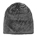 JustOneStyle Men Soft Stretch Cable Knit Lined Thick Warm Winter Wool Slouchy Beanies Hat (A-Gray)