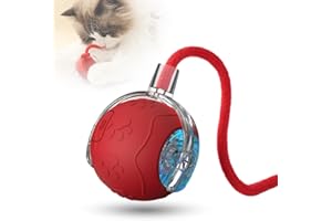 Fiopet 2026 New Interactive Cat Toy Balls, Upgraded Cat Toy Ball for Bored Indoor Adult Cats, Interactive Pet Ball for Cats (Red)