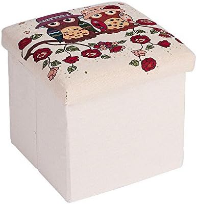 Cotton and linen storage stool for shoe stool clothing storage box bear