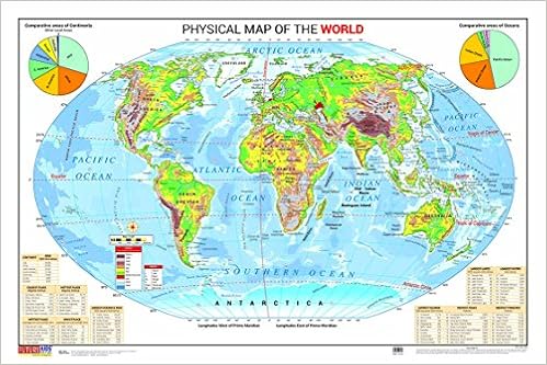 Physical Map Of The World 50 8cm X 76 2cm Amazon In Future Kids Publications Books
