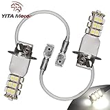 YITAMOTOR 2 X Car H3 25-SMD 3W LED Fog/Driving 6000K-6500K Signal Bulbs White Light