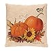 Rosiest Happy Halloween Cotton Linen Square Burlap Decorative Throw Pillow Case Cushion Cover Bat Pumpkin 18