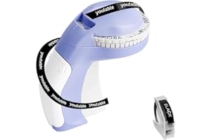 YOULABLE Purple Embossing Label Maker with 1 Label Tapes, 3D Embosser Handheld Label Machine,Vintage Embossed Label Printer Portable 3D Labeler for Home Office School DIY Crafting (Purple)
