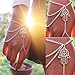 New Fashion Ladies Jewelry Accessories Silver Hand Shape Link Chain Interweave Finger Ring Women Bracelet