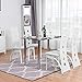 Giantex 4 Pcs Dining Chairs PU Leather Steel Frame High Back Contemporary Home Furniture (White)