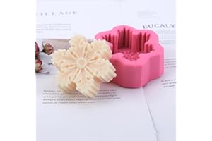 mdgfge 2 Pcs Christmas Snowflake Silicone Mold Candle Soap Candle Resin Clay Decoration Mold for Christmas Family Dinner Part