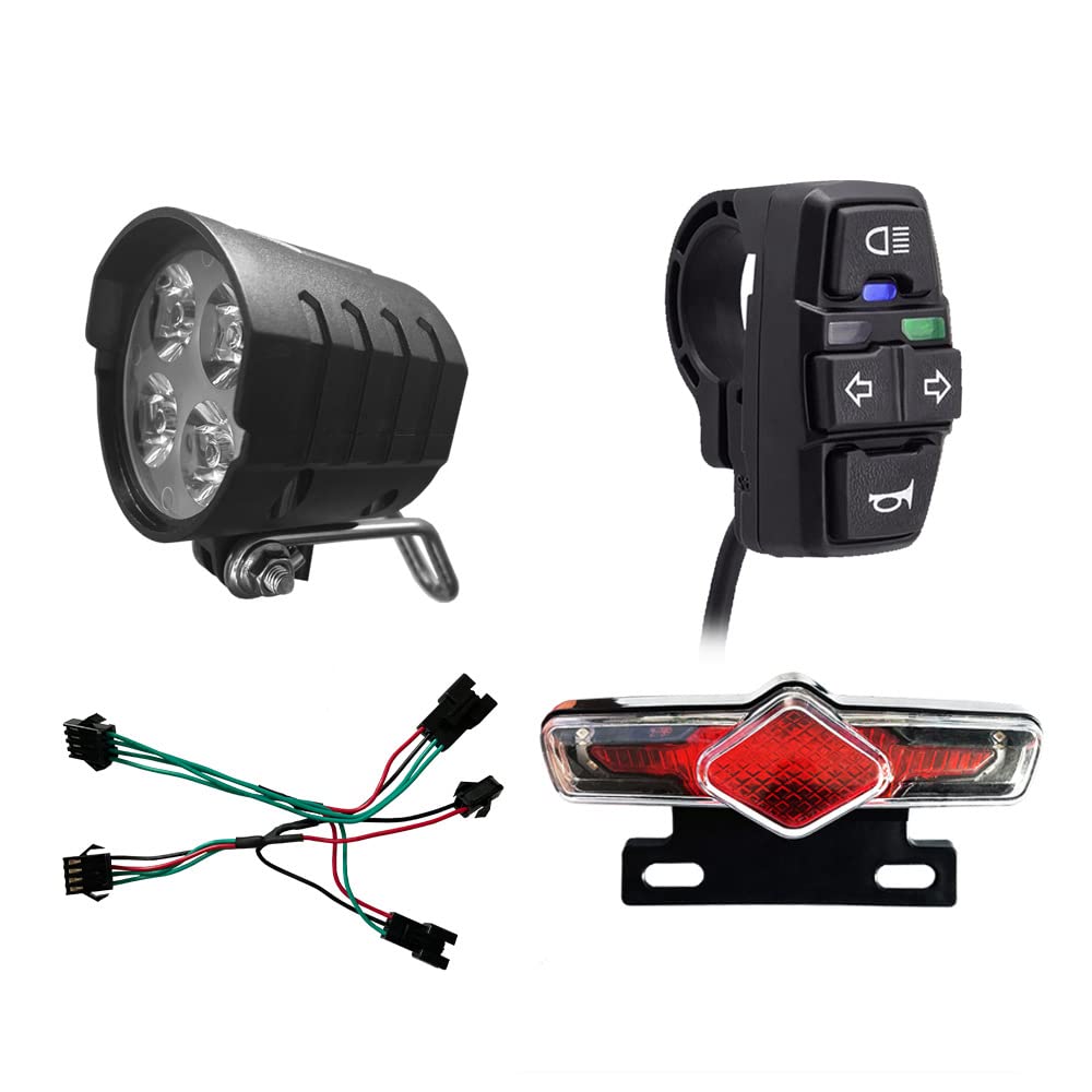 Photo 1 of XBERSTAR 3 in 1 Bicycle Lithium-ion Conversion Accessories ebike ebike Light kit Headlight Tail Light Horn DK336 E-Bike Light Sets LCD Display (Light Sets)