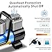 AUTOWN Air Compressor Pump, 12V DC Portable Digital Tire Inflator with Gauge 140W 120 PSI, 4 Display Units, Auto Shut-Off for Overheat Protection