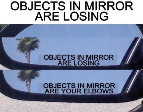 (2) Mirror Decals " OBJECTS IN MIRROR ARE LOSING" for DUCATI 1098 SUPERBIKE 999 749 848 MONSTER HYPERMOTARD 1100 996 SPORT TOURING SUPERSPORT 916 998 RS 851 907 900 LE 1000 S4RS