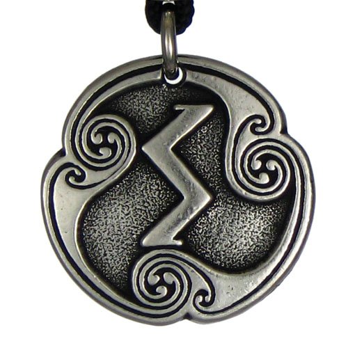 Sigel Sowilo Rune of The Sun Talisman Viking Jewelry Asatru Necklace Pagan Wiccan Pendant