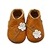SAYOYO Baby Cute Plum Flower Soft Sole Leather Baby Shoes Baby Moccasins (12-18 Months, Orange)