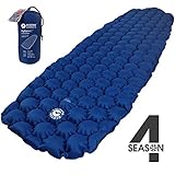 ECOTEK Outdoors Insulated Hybern8 4 Season Ultralight Inflatable Sleeping Pad for Hiking Backpacking and Camping - Contoured FlexCell Design - Perfect for Sleeping Bags and Hammocks
