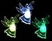 BANBERRY DESIGNS Christmas Window Decoration - Set of 3 Color Changing Suction Cup Acrylic Angels - Xmas Angels Playing a Horn - Suction Cup Christmas Lights