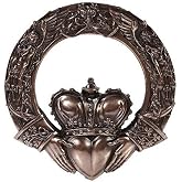 Celtic Claddagh Ring Wall Plaque Home Decor Figurine Statue