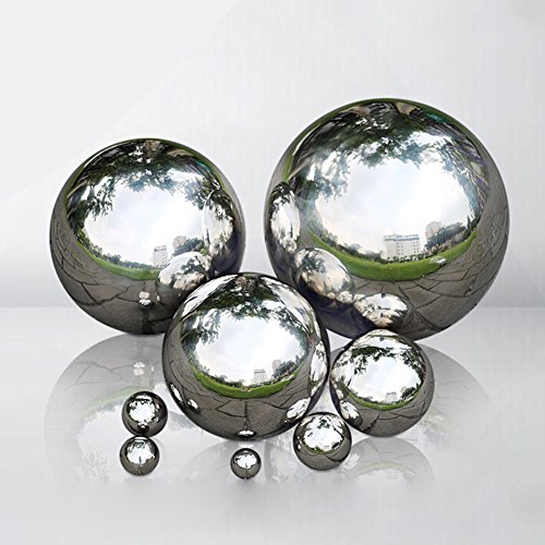 Aneil Stainless Steel Gazing Ball Seamless Mirror Balls Sphere Hollow for Outdoor Garden (2 Inch) - Thumbnail 2