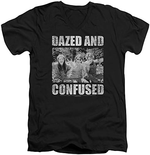 Dazed and Confused Teen Comedy Film Rock On Adult V-Neck T-Shirt Tee Black